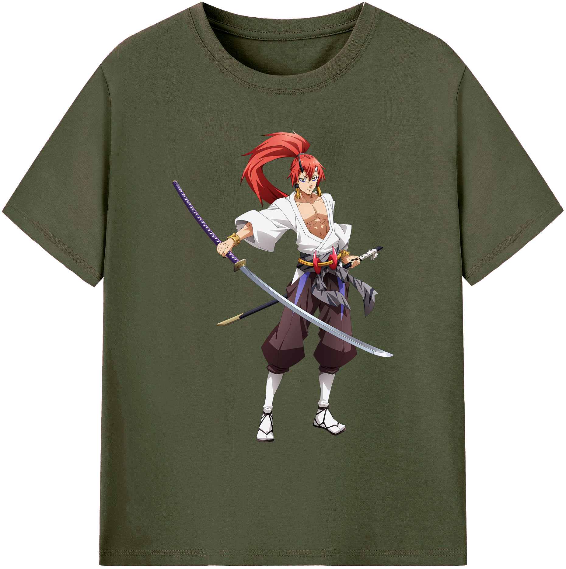 （画像用） 転スラ Regarding Reincarnated to Slime 綿100％ メンズ半袖Tシャツ｜肌触りやわらか＆通気性
